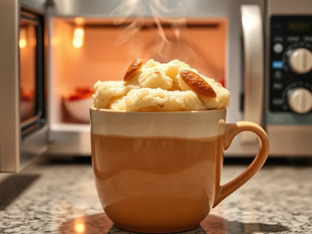 Delicious easy mug falafel wrap prepared in a microwave