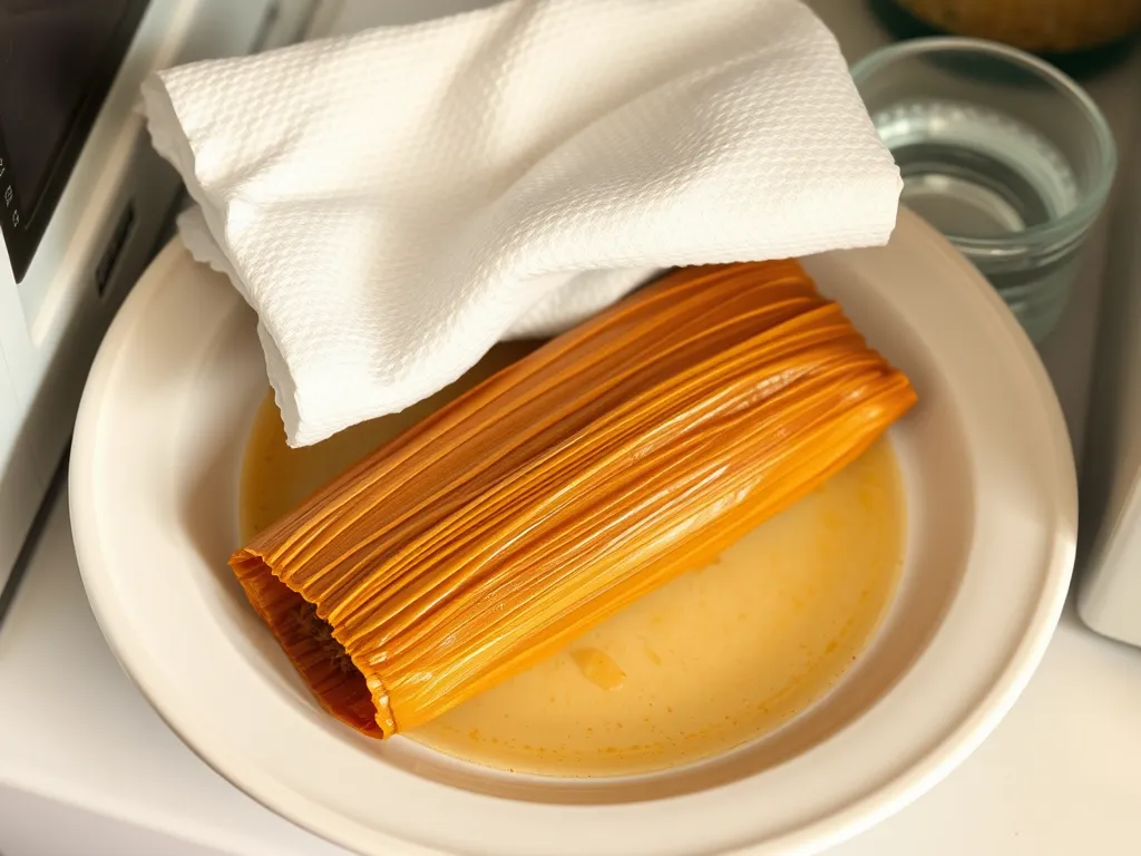 Plate of microwave-ready Frozen Tamales from Trader Joe’s