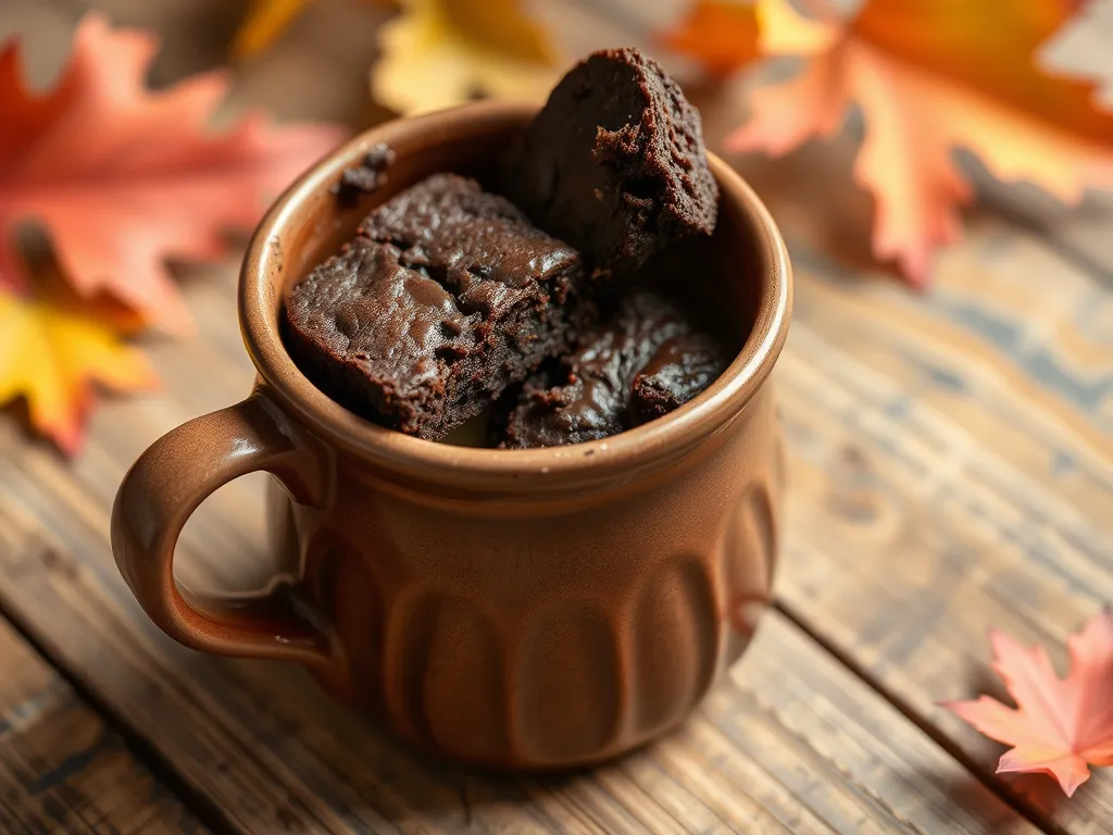 Delicious graduation cap brownies in a mug, perfect for celebrations.