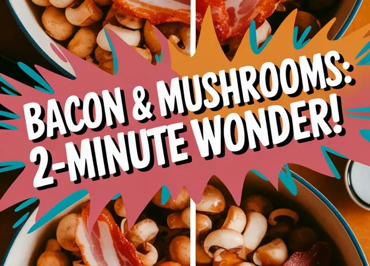 Lazy Microwave Bacon and Mushroom Breakfast Bowl