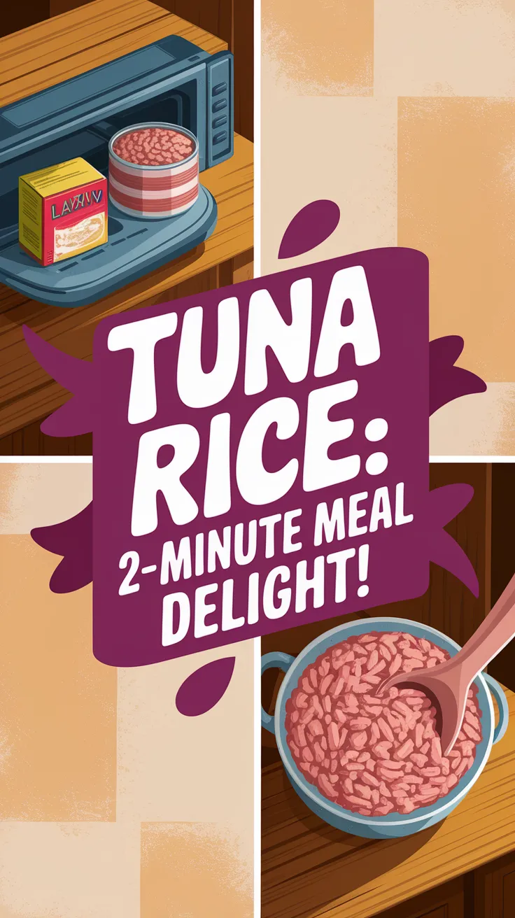 A quick and easy meal featuring lazy microwave boxed rice with canned tuna, perfect for busy days.