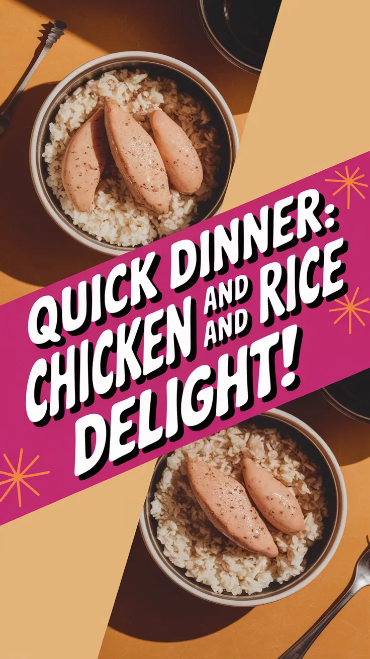 Delicious lazy microwave canned chicken and rice meal