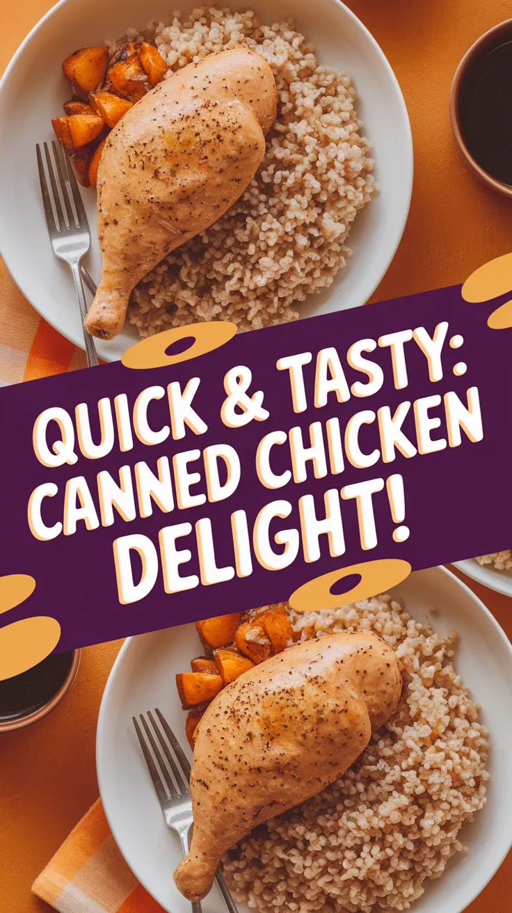 Easy and tasty microwave canned chicken served with instant amaranth.