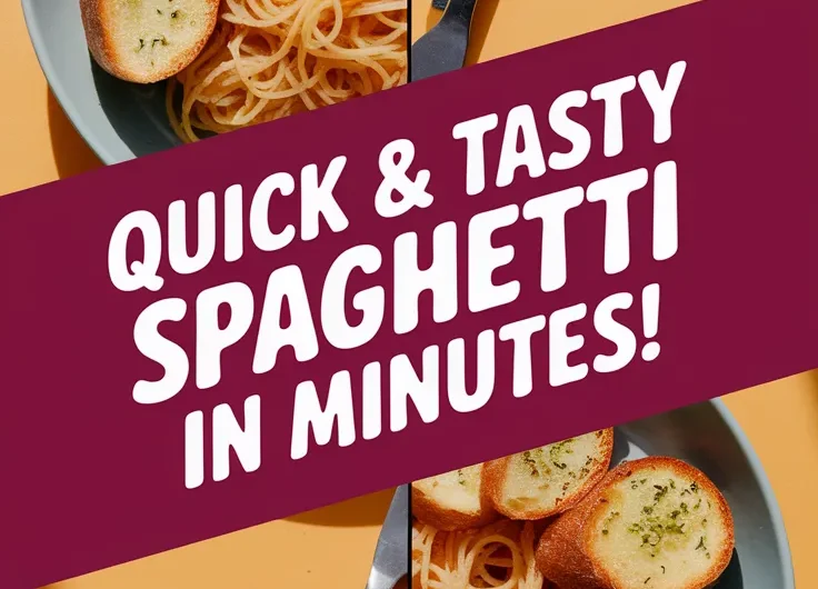 Lazy Microwave Canned Spaghetti with Garlic Bread