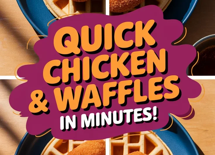 Lazy Microwave Frozen Chicken and Waffles