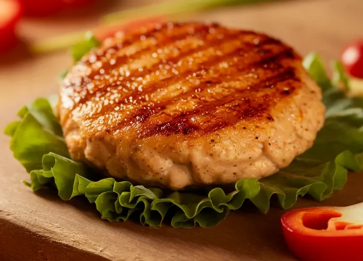 Lazy Microwave Frozen Chicken Patty and Stuffing