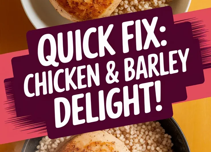 Lazy Microwave Frozen Chicken Patty and Instant Barley