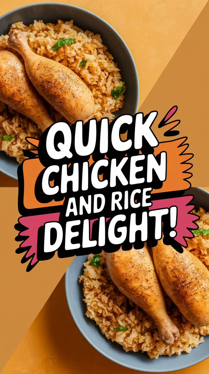 Microwave frozen chicken patties served with instant rice for a quick meal.