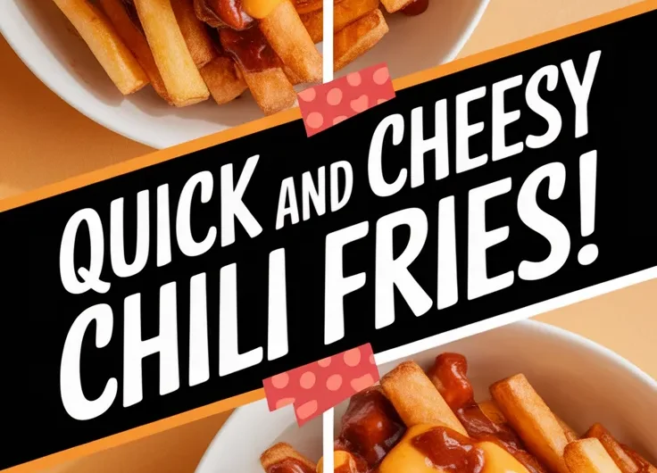 Lazy Microwave Canned Chili Cheese Fries