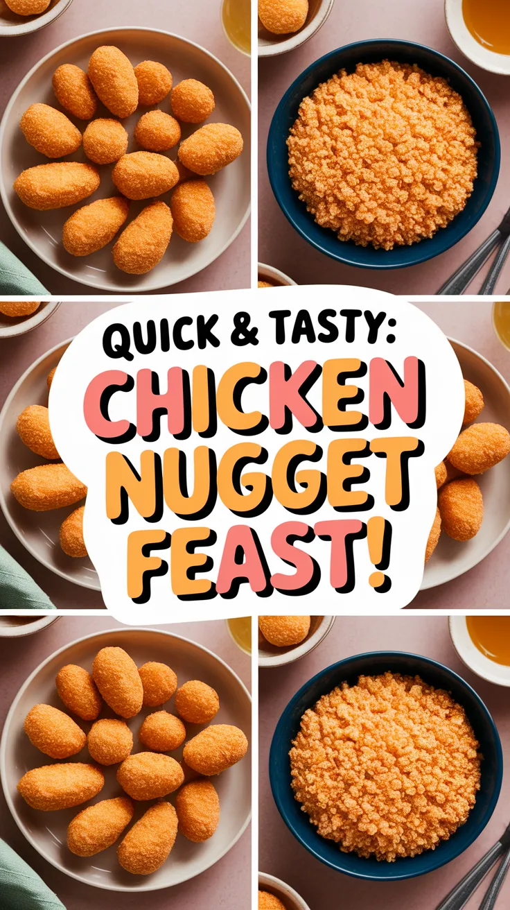 Delicious lazy microwave frozen chicken nuggets served with instant sorghum.