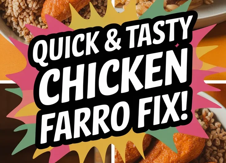 Lazy Microwave Frozen Chicken Tenders with Instant Farro