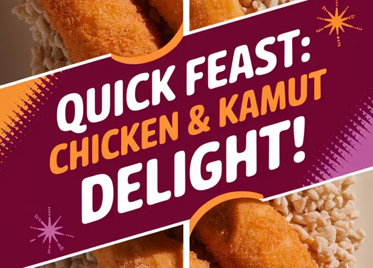 Lazy Microwave Frozen Chicken Tenders with Instant Kamut