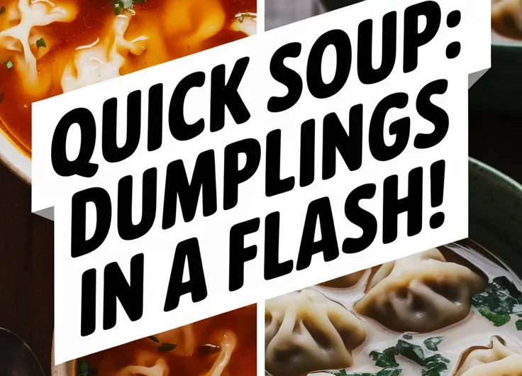 Lazy Microwave Frozen Dumpling Soup