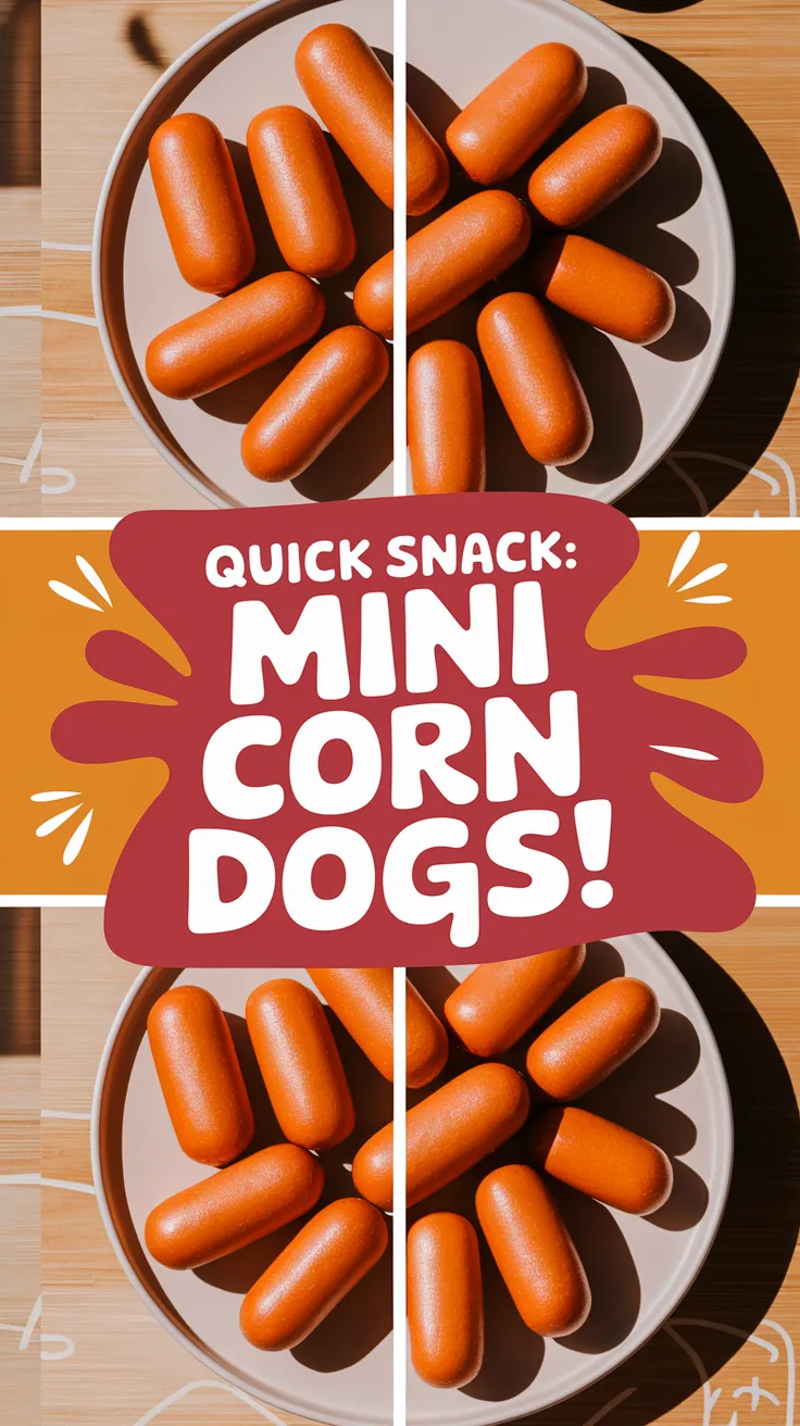 Delicious lazy microwave frozen mini corndog bites ready to enjoy