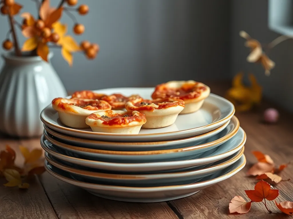 Delicious lazy microwave frozen mini pizza bites served on a plate