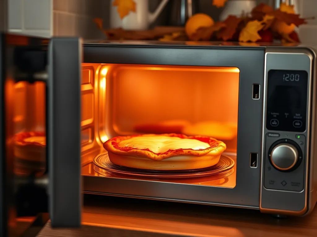 Delicious mozzarella sticks in a microwave, perfect for a quick snack.