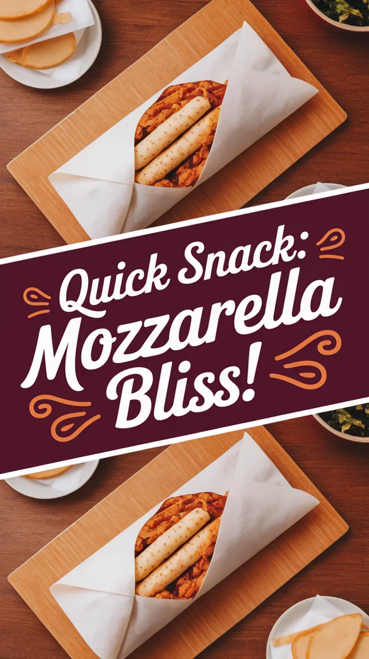 A delicious wrap containing lazy microwave frozen mozzarella sticks, perfect for a quick snack.