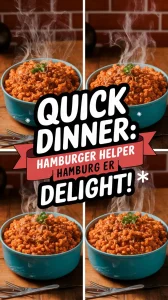 Delicious pre-cooked Hamburger Helper in a bowl, showcasing a quick and easy meal.
