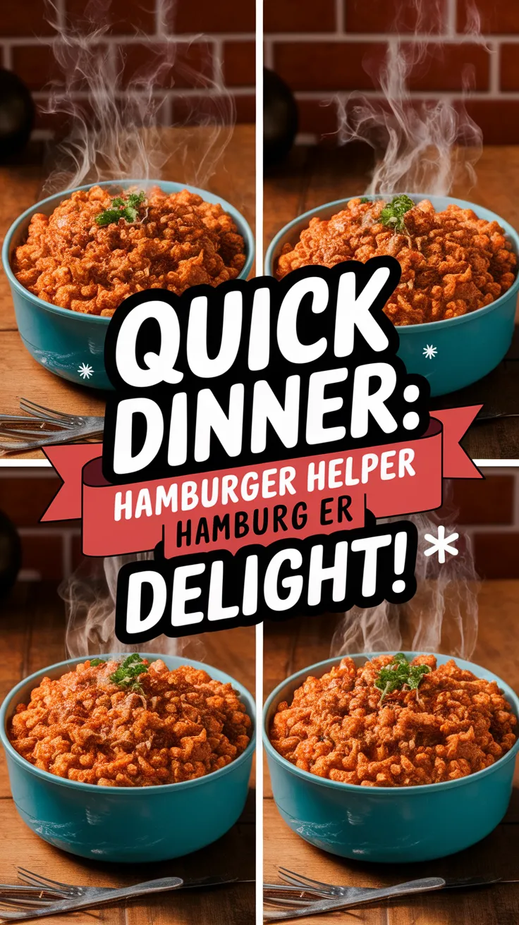 Delicious pre-cooked Hamburger Helper in a bowl, showcasing a quick and easy meal.
