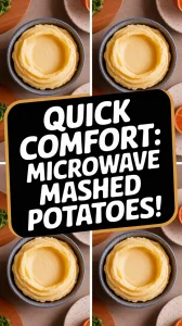 Delicious lazy microwave instant mashed potato bowl ready to enjoy