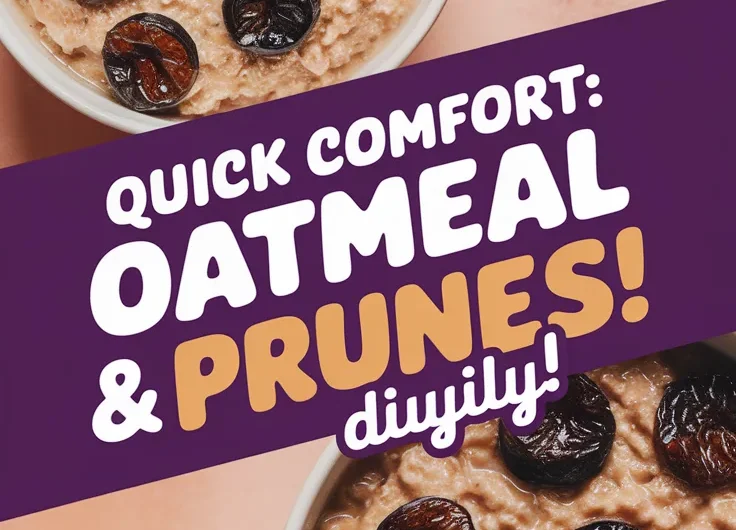 Lazy Microwave Instant Oatmeal with Canned Prunes