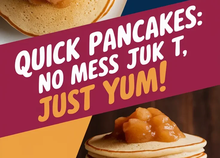 Lazy Microwave Instant Pancake Mix with Canned Applesauce