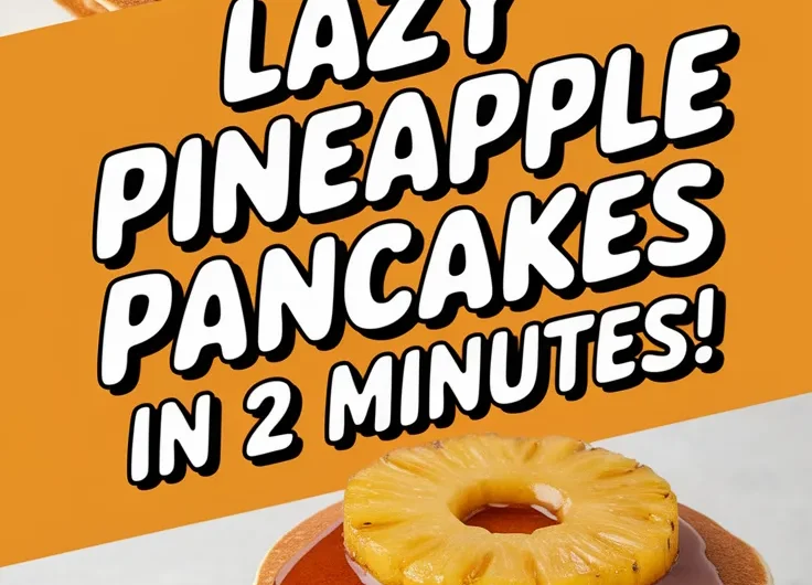 Lazy Microwave Instant Pancakes with Canned Pineapple