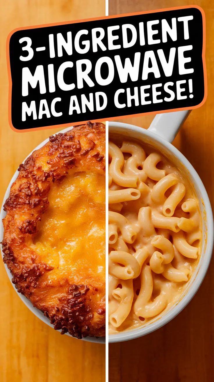 Delicious 3-ingredient microwave mac and cheese in a bowl