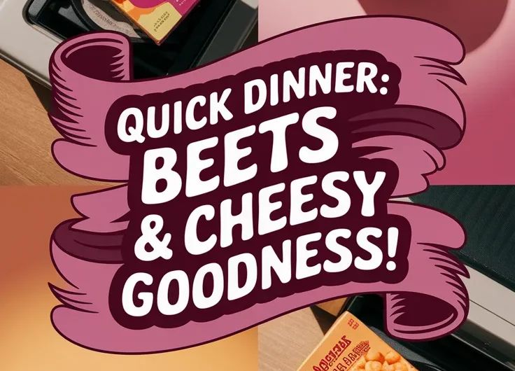 Lazy Microwave Boxed Mac and Cheese with Canned Diced Beets