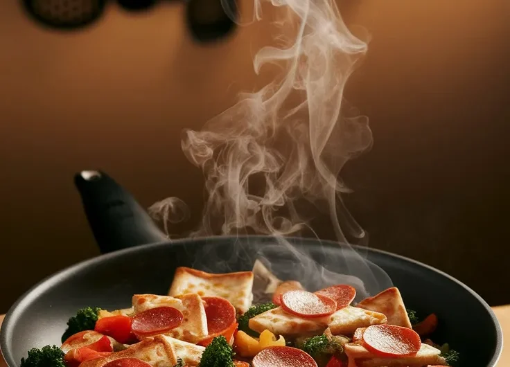 Lazy Microwave Frozen Mini Pizza Stir-Fry