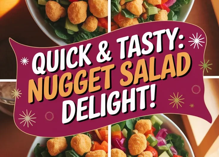 Lazy Microwave Frozen Chicken Nugget Salad