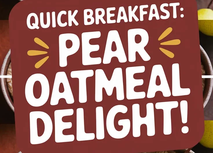 Lazy Microwave Instant Oatmeal with Canned Pears