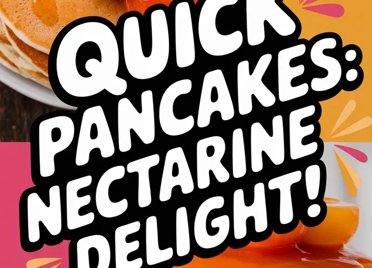 Lazy Microwave Instant Pancake Mix with Canned Nectarines