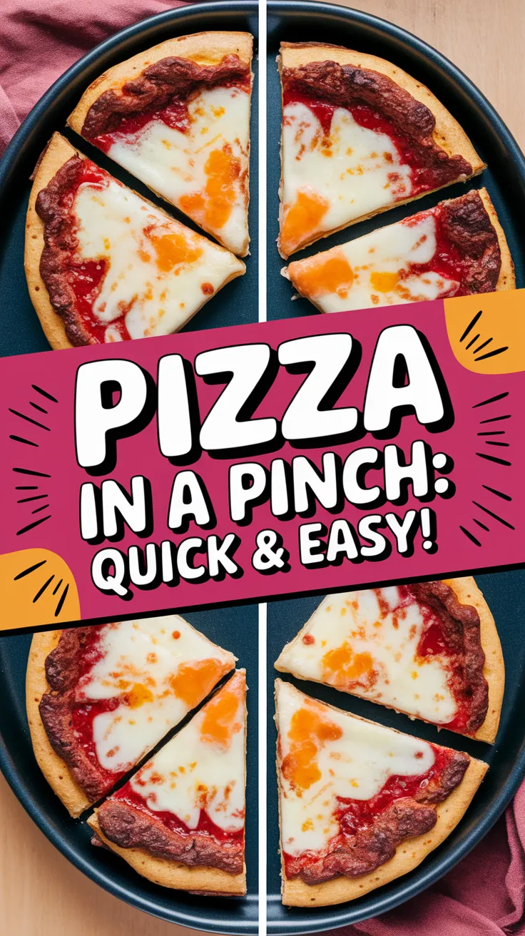 Delicious lazy microwave instant pancake mix pizza slices topped with cheese and sauce.