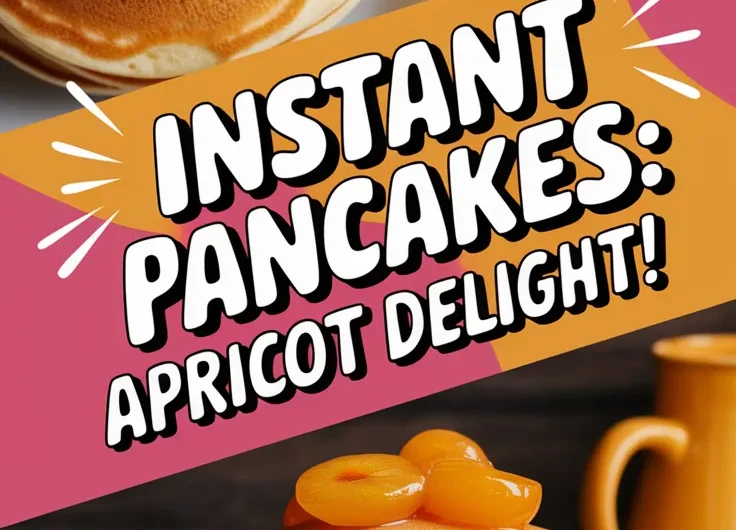 Lazy Microwave Instant Pancake Mix with Canned Apricots