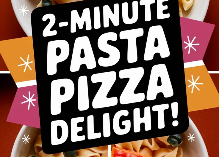 Lazy Microwave Frozen Mini Pizza Pasta