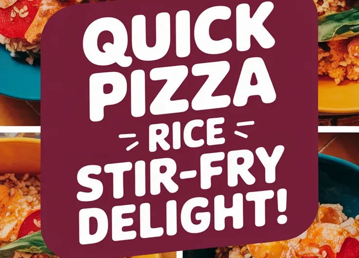 Lazy Microwave Frozen Mini Pizza Rice Stir-Fry