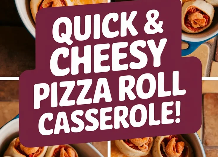 Lazy Microwave Frozen Pizza Roll Casserole Bake
