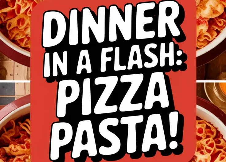 Lazy Microwave Frozen Pizza Roll Noodle Casserole