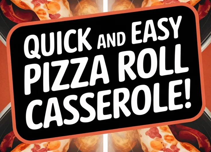 Lazy Microwave Frozen Pizza Roll Casserole