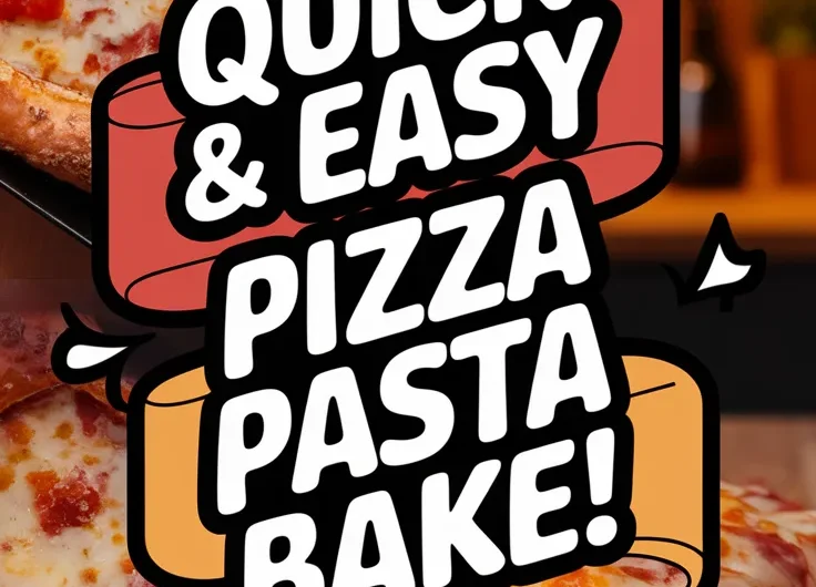 Lazy Microwave Frozen Pizza Roll Pasta Bake