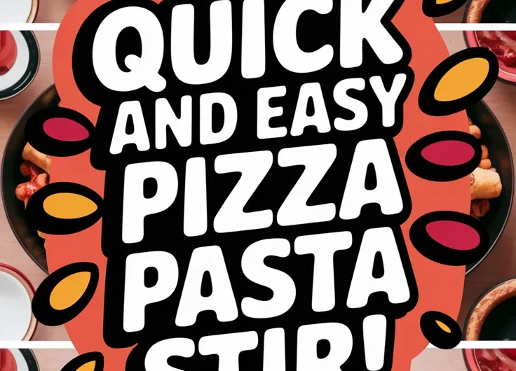 Lazy Microwave Frozen Pizza Roll Pasta Stir-Fry
