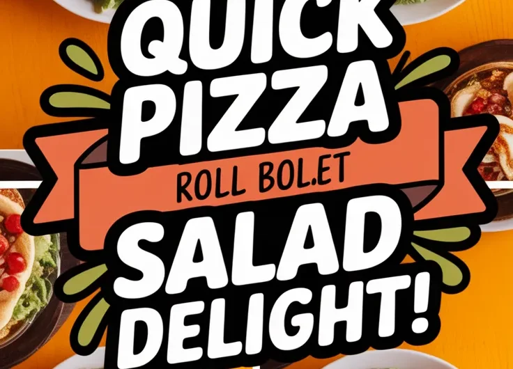 Lazy Microwave Frozen Pizza Roll Salad