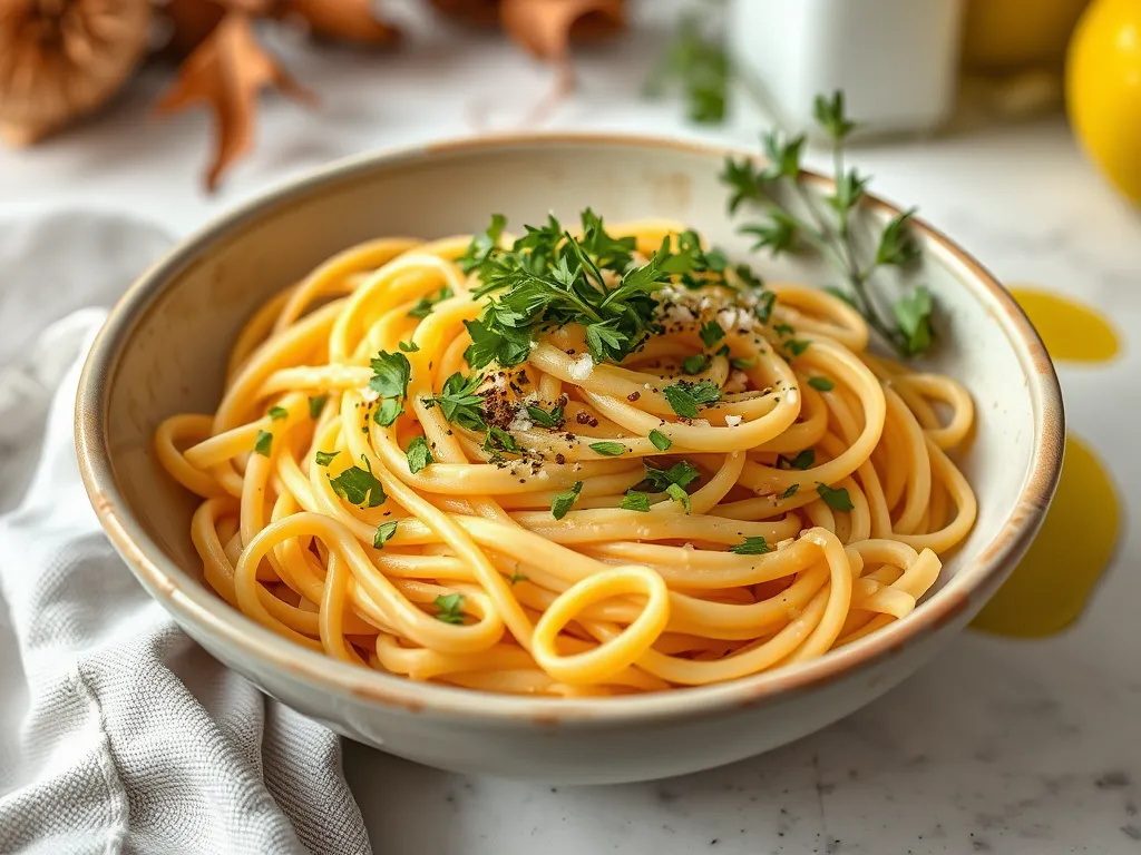 Delicious lazy microwave pre-cooked sausage pasta with herbs and spices.