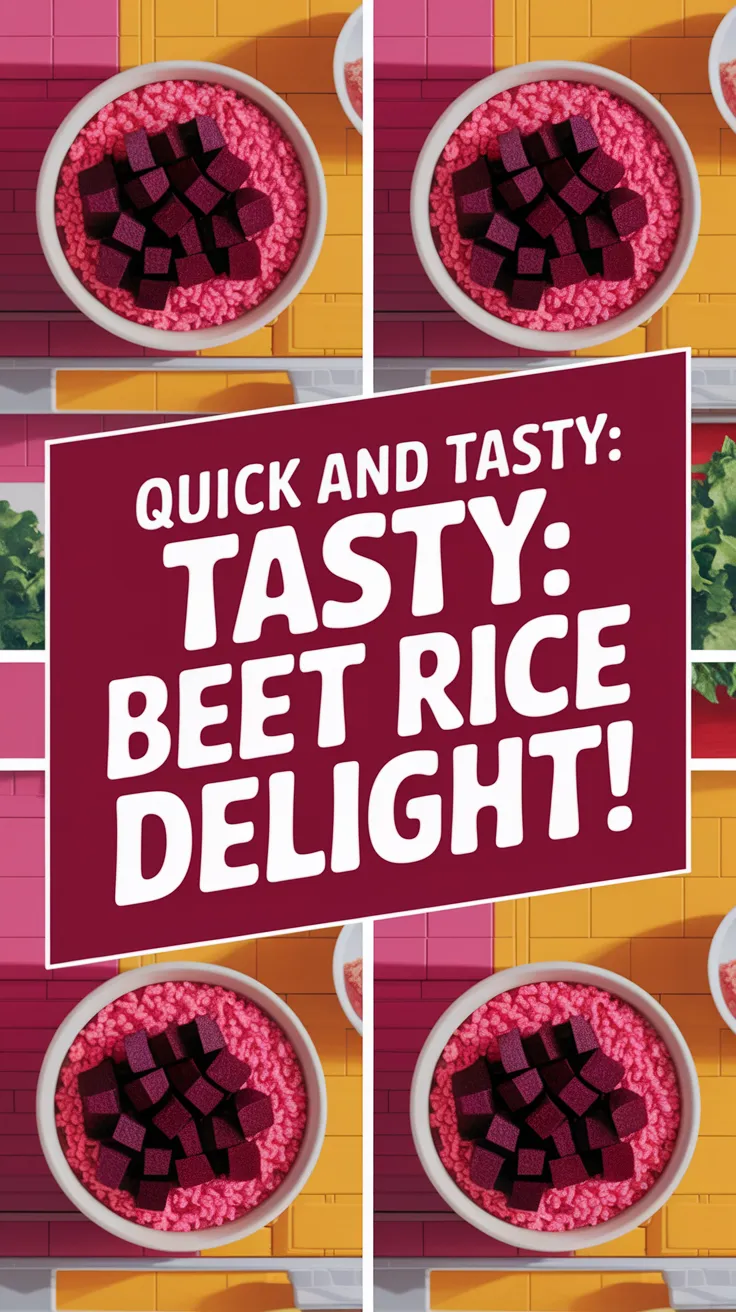 Delicious lazy microwave boxed rice topped with canned diced beets.