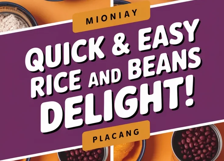 Lazy Microwave Boxed Rice with Canned Beans