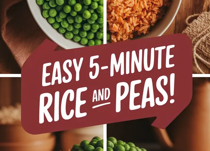 Lazy Microwave Boxed Rice with Canned Peas