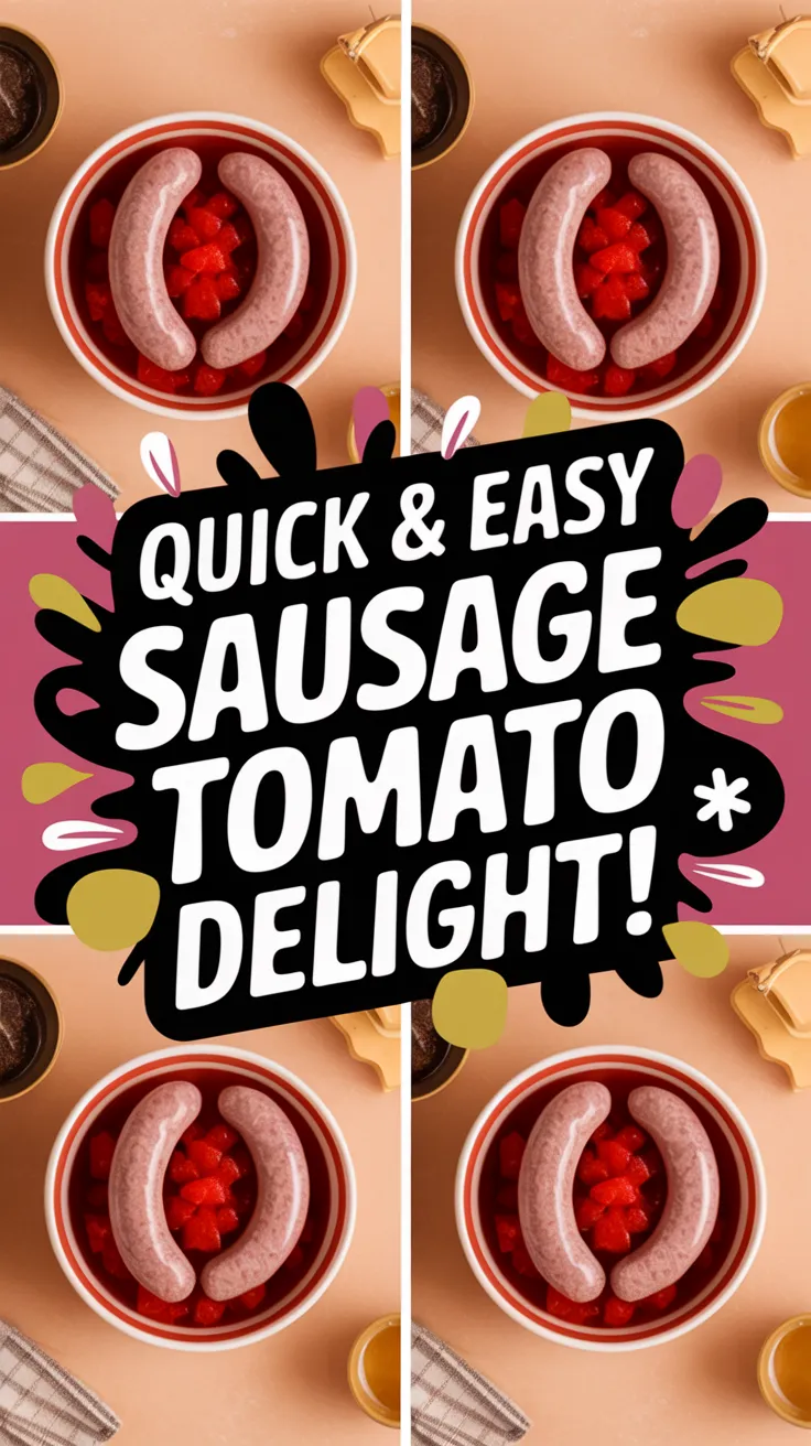Lazy microwave pre-cooked sausage and canned diced tomatoes recipe
