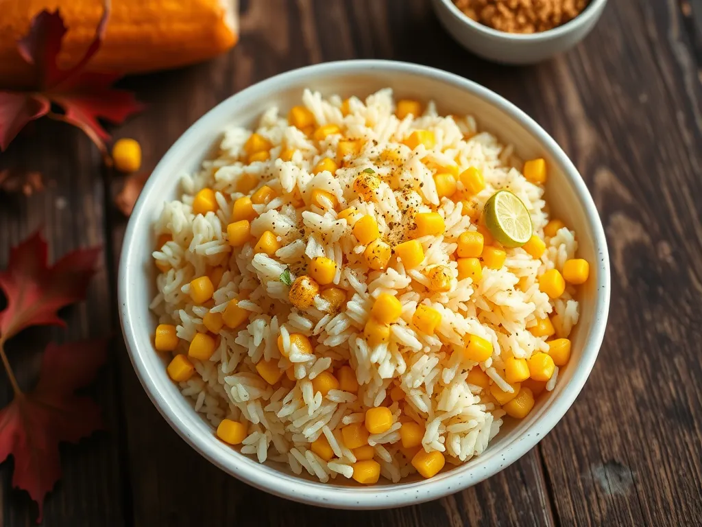 Delicious microwave boxed rice with canned corn, perfect for quick meals.
