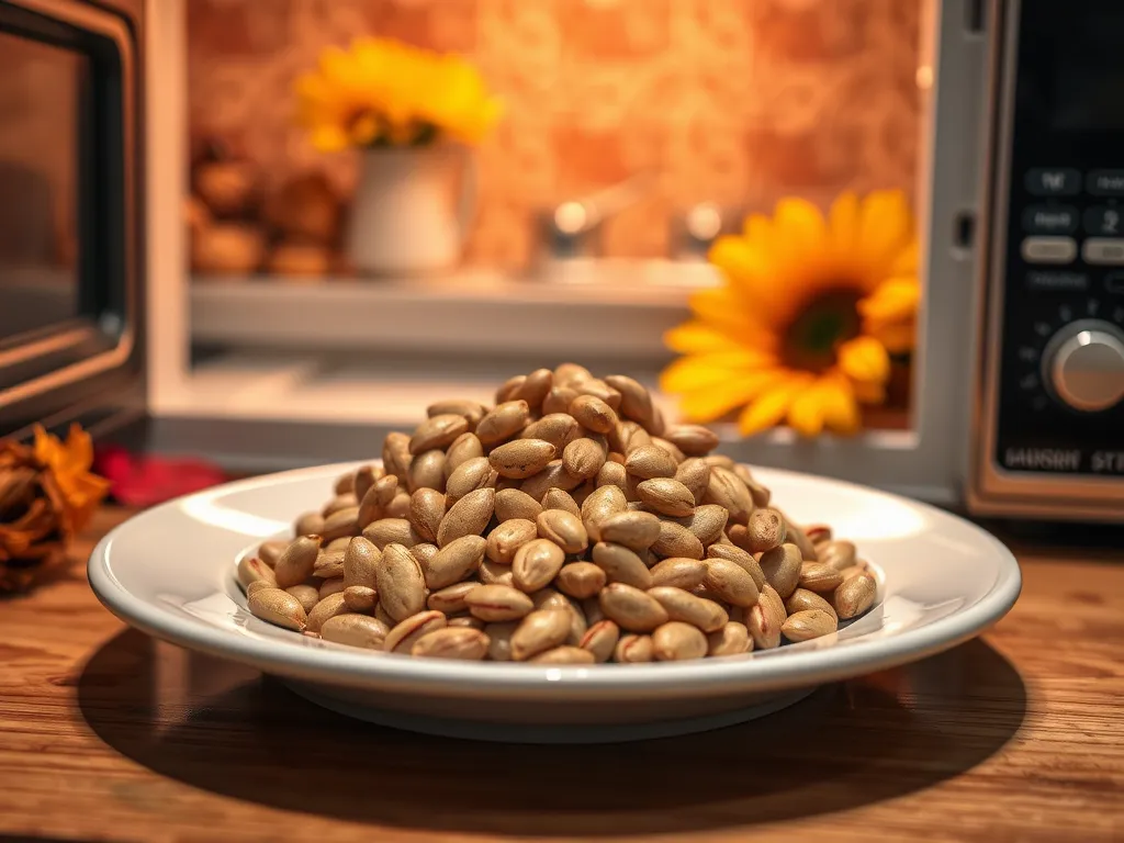 Delicious Cajun sunflower seeds ready for microwave preparation